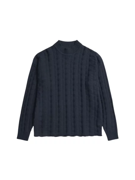 Sweter Norse Projects z kaszmiru niebieski