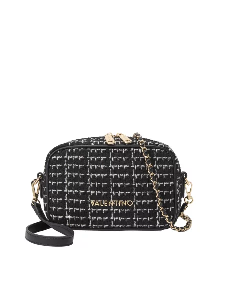 Tvídová kabelka Valentino Bags čierna