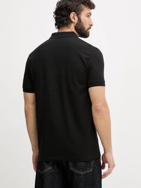 Tricou polo Boss Green negru