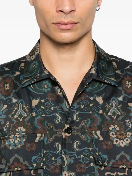 Cămașă Sacai cu model paisley albastru