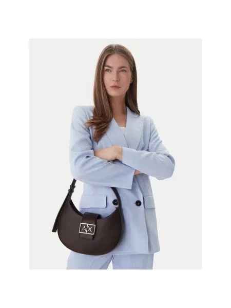 Kabelka Armani Exchange hnedá