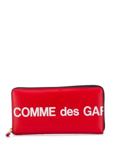 Portfel Comme Des Garçons Wallet z nadrukiem czerwony