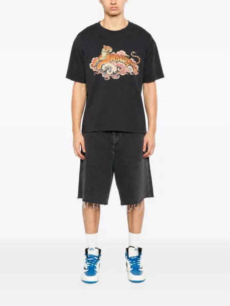 Tricou Melt cu imagine cu dungi de tigru negru