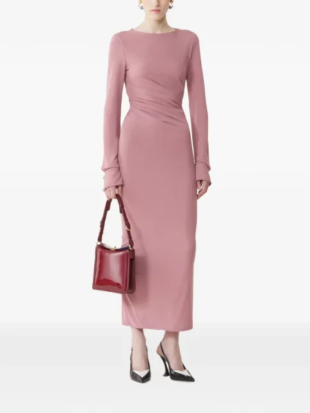 Rochie Lanvin din jerseu drapată roz