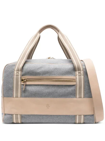 Кожена чанта Eleventy сиво