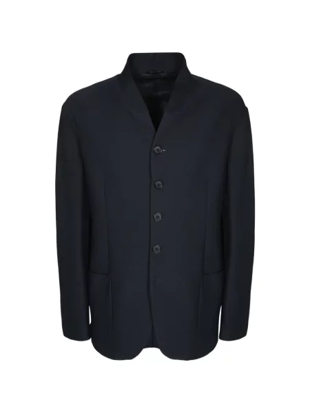Gulerat sacou Giorgio Armani tricotate albastru