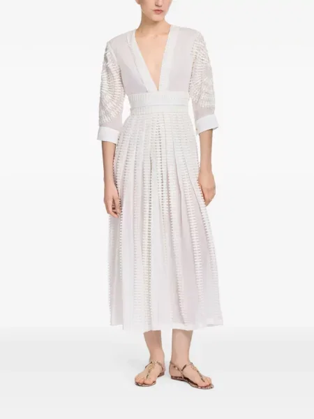 Rochie Elie Saab cu decolteu în V alb