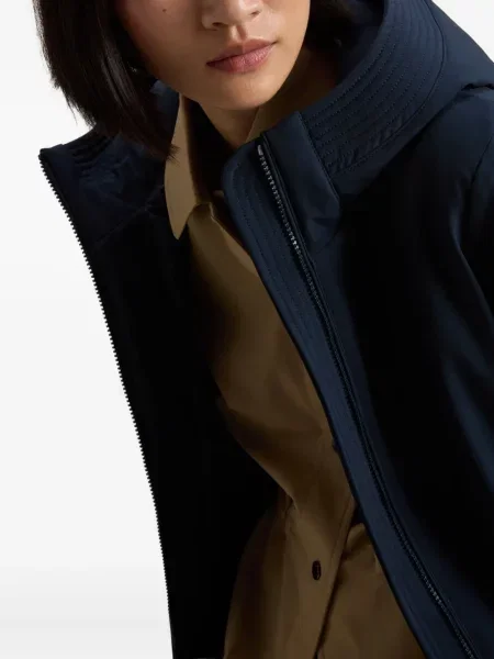 Geacă parka Woolrich cu glugă albastru