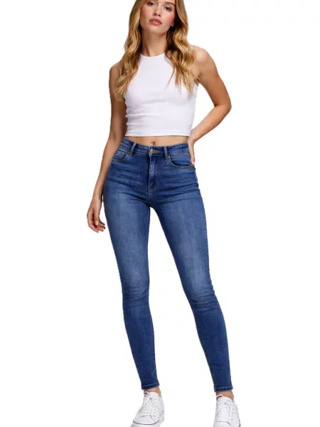 Blugi skinny Only skinny fit albastru