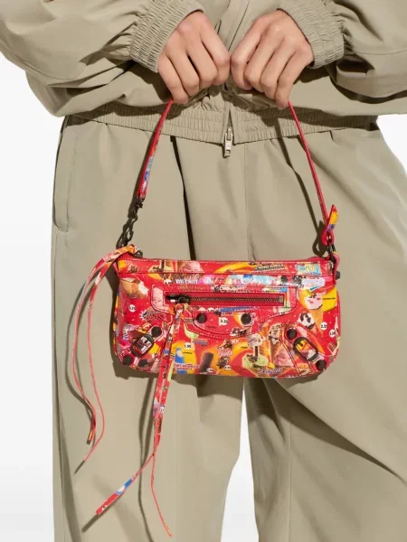 Geantă Balenciaga cu imagine roșu