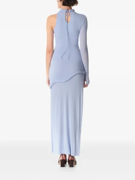 Rochie maxi Manuri de costum albastru