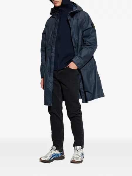 Hanorac cu glugă Stone Island cu strasuri albastru