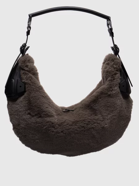 Сумка-хобо з фактурними елементами Innerraum сіра