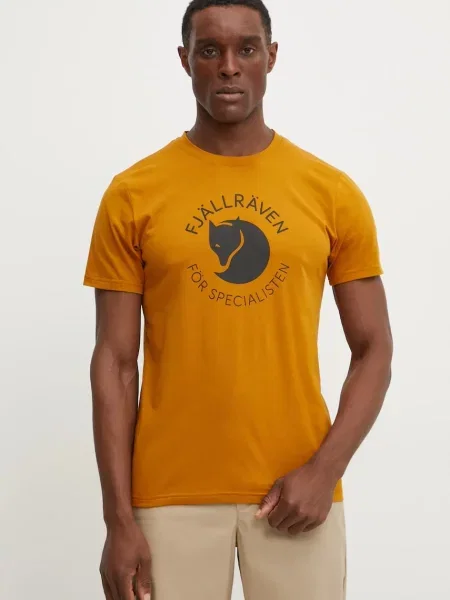 Спортна тениска Fjallraven Fjällräven Fox с принт кафяво