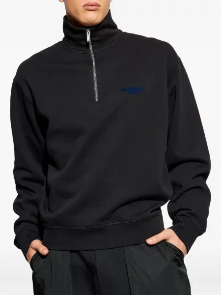 Hanorac Dsquared2 cu broderie negru