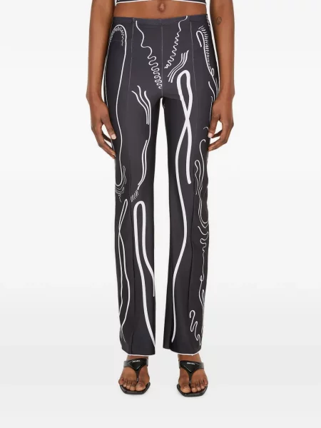 Pantaloni Di Petsa cu imagine negru