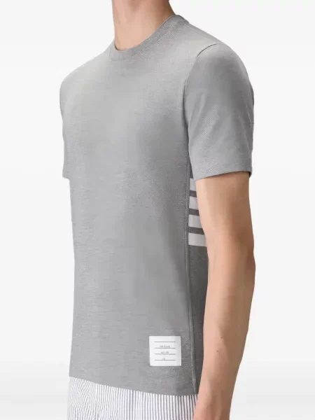 Tricou cu dungi Thom Browne cu dungi gri