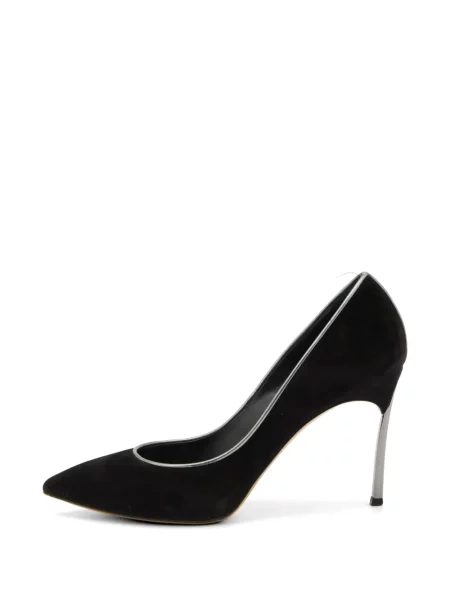 Pantofi cu toc Casadei din piele de căprioară negru