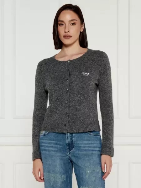 Liu Jo Cardigan cu adaos de lână gri