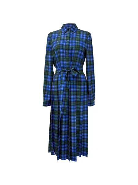 Cu centură rochie Msgm în carouri albastru