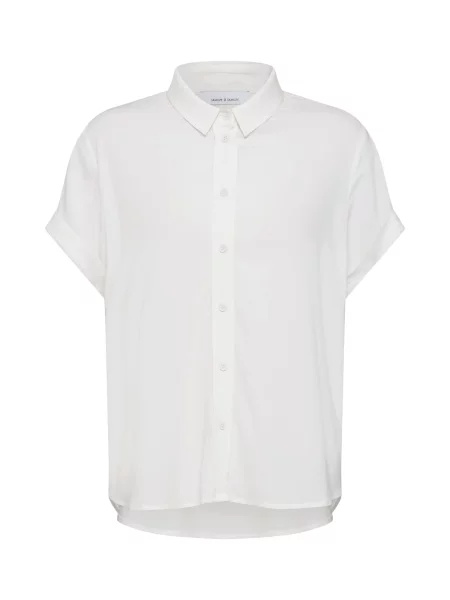 Samsoe Samsoe camasa femei roz cu guler clasic regular alb