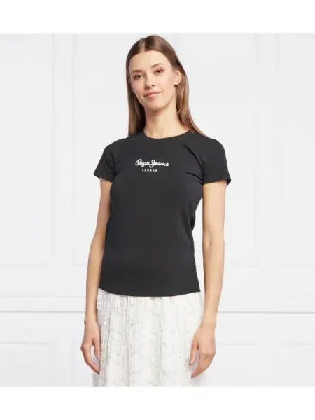 Tricou Pepe Jeans London scurt negru