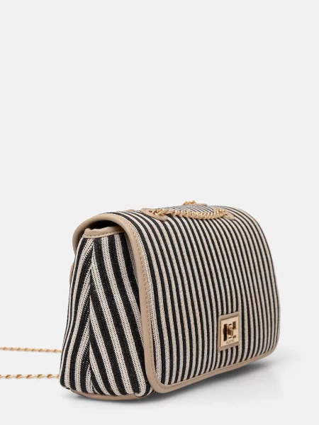 Valentino Bags geantă crossbody damska împletită SELENE negru