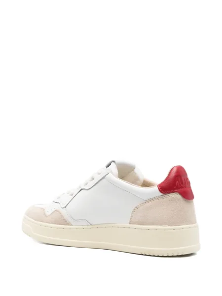 Sneakerși Autry din piele de căprioară alb