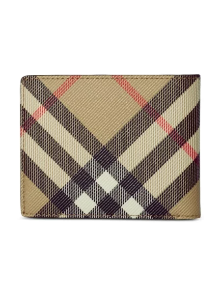 Portfel Burberry z nadrukiem skórzany beżowy