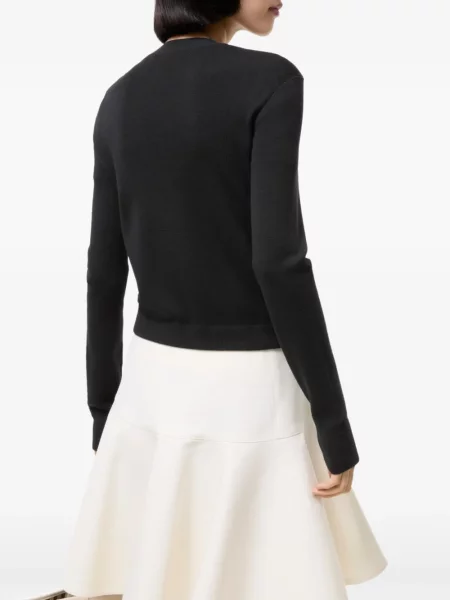 Matlasat geacă Burberry de lână negru