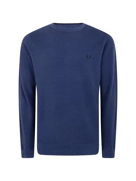 Kerek nyakú szvetter Fred Perry kék