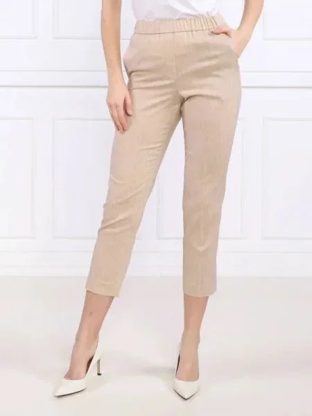 Peserico de lână pantaloni | cu adaos de in bej