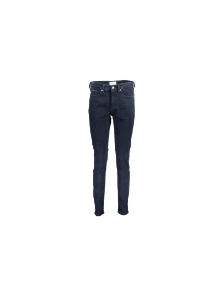 Skinny jeansy skinny Calvin Klein niebieskie