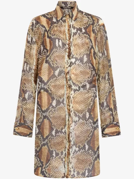 Rochie Roberto Cavalli cu imagine de costum maro