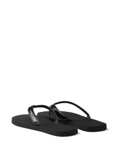 Sandale Prada din piele cu autograf negru
