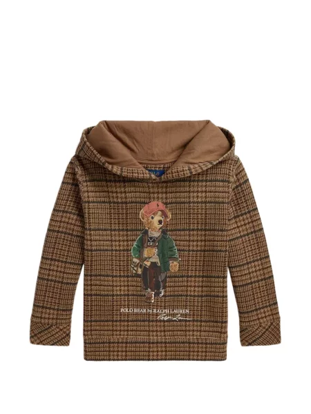 Koszulka polo dziecięca Polo Ralph Lauren brązowa