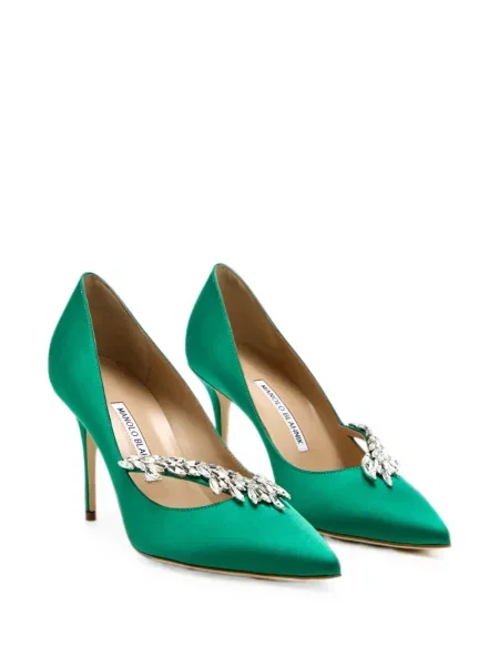 Pantofi cu toc Manolo Blahnik verde