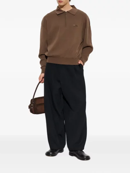 Lung tricou polo Entire Studios maro
