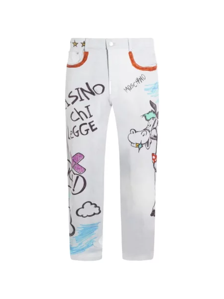 Džíny Moschino s potiskem modré