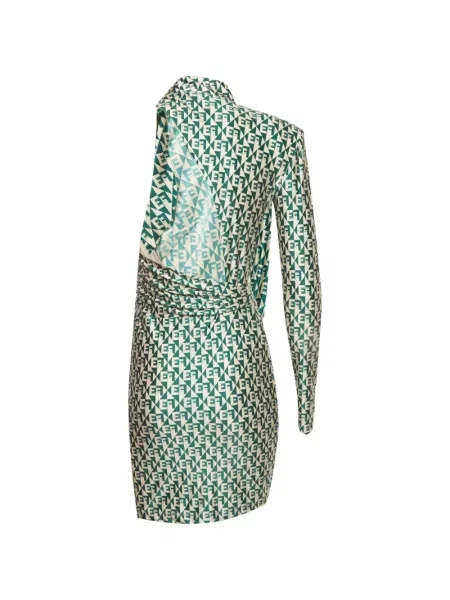 Rochie mini Elisabetta Franchi cu un umăr gol verde