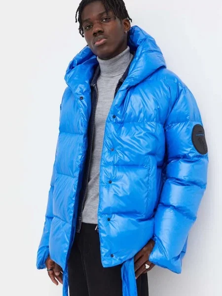 MMC STUDIO kurtka puchowa Jesso zimowa oversize niebieski