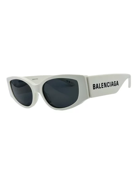 Lniane okulary przeciwsłoneczne Balenciaga białe