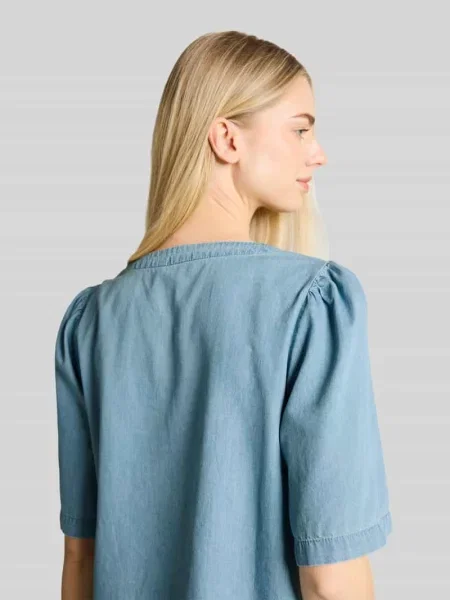 Bluzka o kroju relaxed fit z wiązanym detalem Tom Tailor Denim