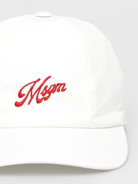 Кепка MSGM з аплікацією бежевий