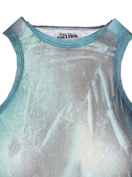 Body Jean Paul Gaultier cu imagine plasă albastru