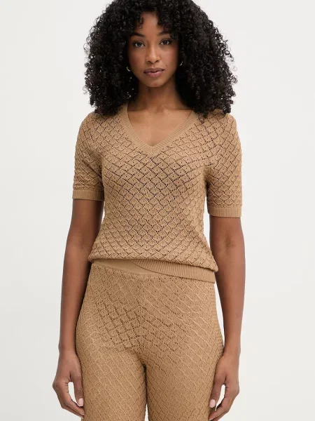 Twinset pulover de damă cu vâscoză maro