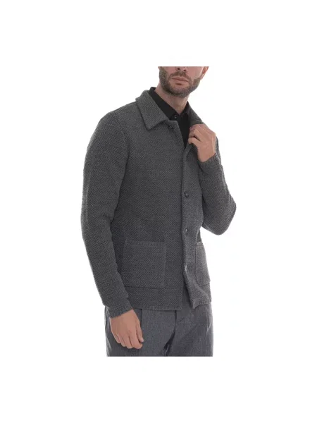 Sweter Paoloni wełniany szary