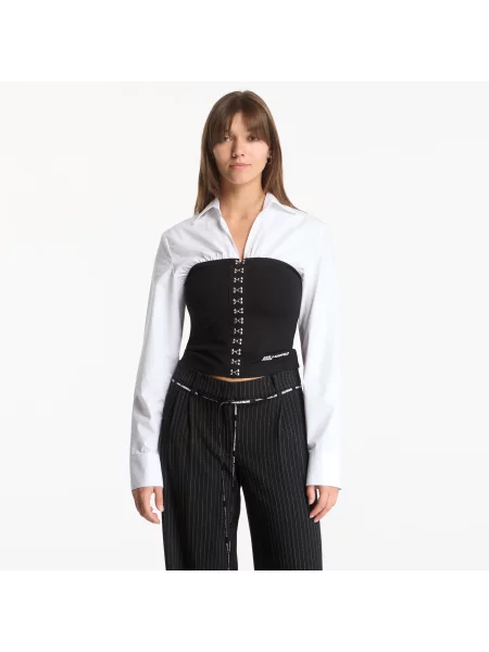 Bluzka Karl Lagerfeld Jeans popelinowa czarna