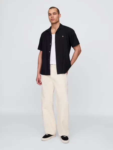 Lanena srajca Gap črna