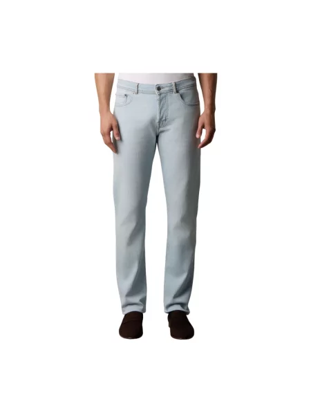 Jeansy Brooks Brothers z 5 kieszeniami niebieskie
